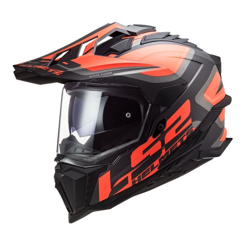 LS2 MX701 EXPLORER ALTER NEGRO MATE / NARANJA FLUOR