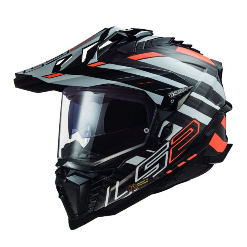 LS2 MX701 C EXPLORER EDGE NEGRO / NARANJA FLUOR