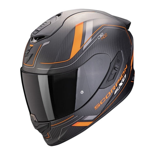 SCORPION EXO-1400 EVO 2 CARBON AIR MIRAGE NEGRO MATE / NARANJA