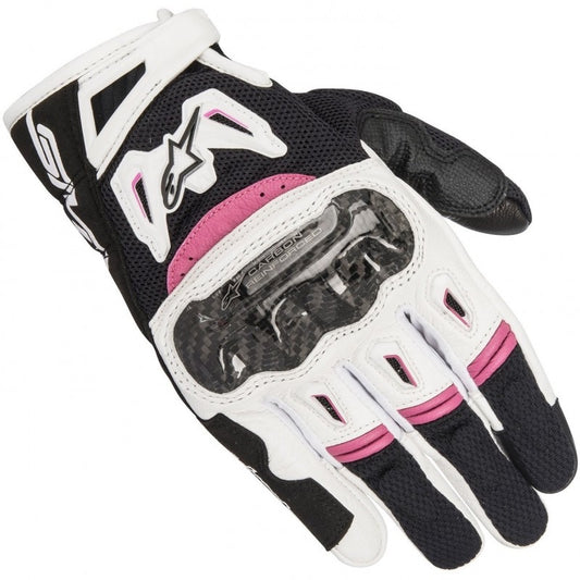 ALPINESTARS STELLA SMX-2 AIR CARBÓN V2 NEGRO / BLANCO / FUCSIA