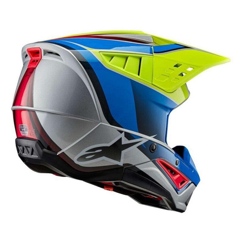 ALPINESTARS S-M5 SAIL AMARILLO FLUO / ENAMEL AZUL / PLATA BRILLANTE