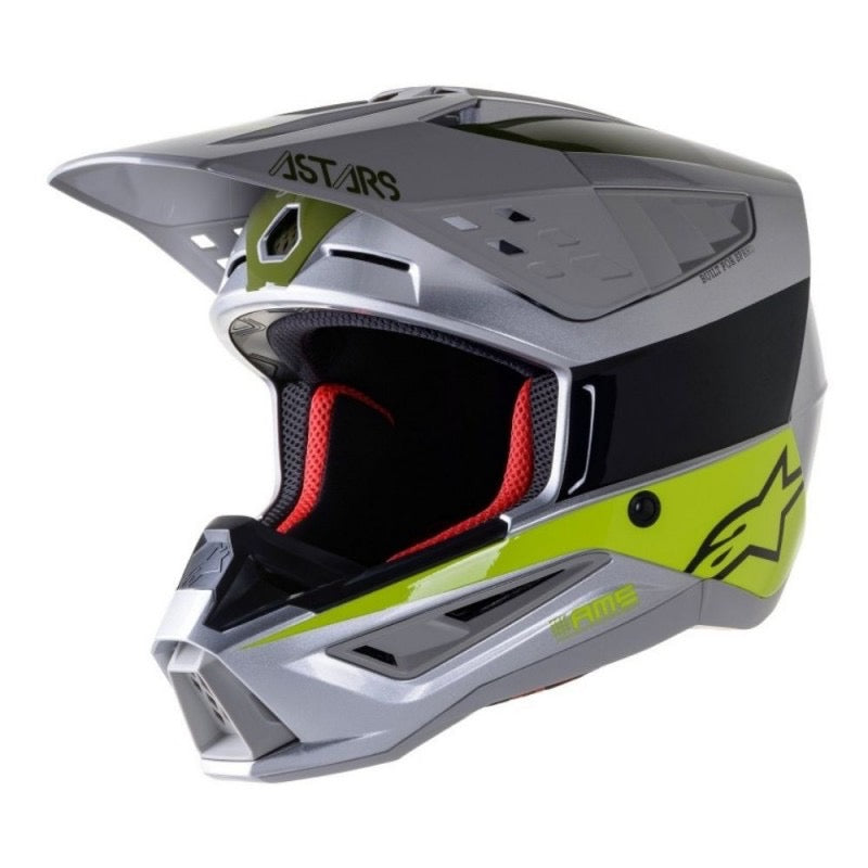 ALPINESTARS S - M5 BOND ECE GRIS / AMARILLO FLUO / MILITAR VERDE BRILLANTE