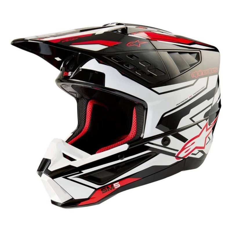 ALPINESTARS S-M5 ACTION 2 NEGRO / BLANCO / ROJO BRILLANTE