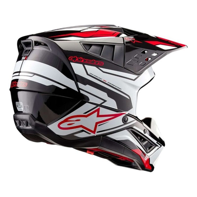 ALPINESTARS S-M5 ACTION 2 NEGRO / BLANCO / ROJO BRILLANTE