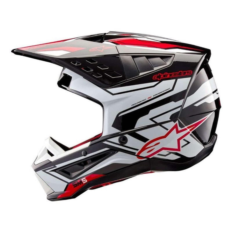 ALPINESTARS S-M5 ACTION 2 NEGRO / BLANCO / ROJO BRILLANTE