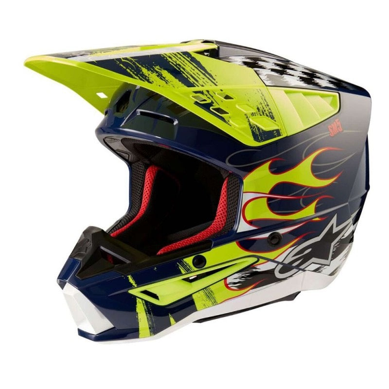 ALPINESTARS S-M5 RASH NIGHT NAVY / AMARILLO FLUO BRILLANTE