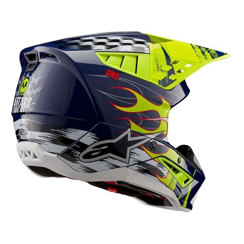 ALPINESTARS S-M5 RASH NIGHT NAVY / AMARILLO FLUO BRILLANTE