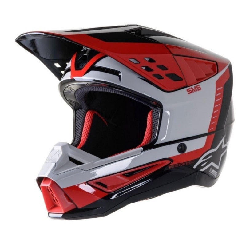 ALPINESTARS S - M5 BEAM ECE NEGRO / GRIS / ROJO BRILLANTE