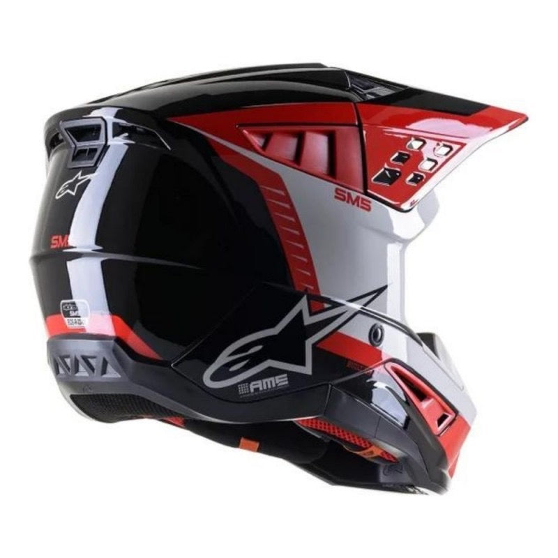 ALPINESTARS S - M5 BEAM ECE NEGRO / GRIS / ROJO BRILLANTE