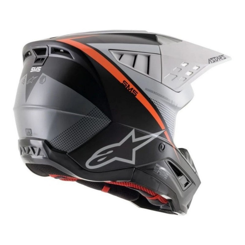 ALPINESTARS S - M5 RAYON ECE NEGRO / BLANCO / NARANJA FLUO MATE