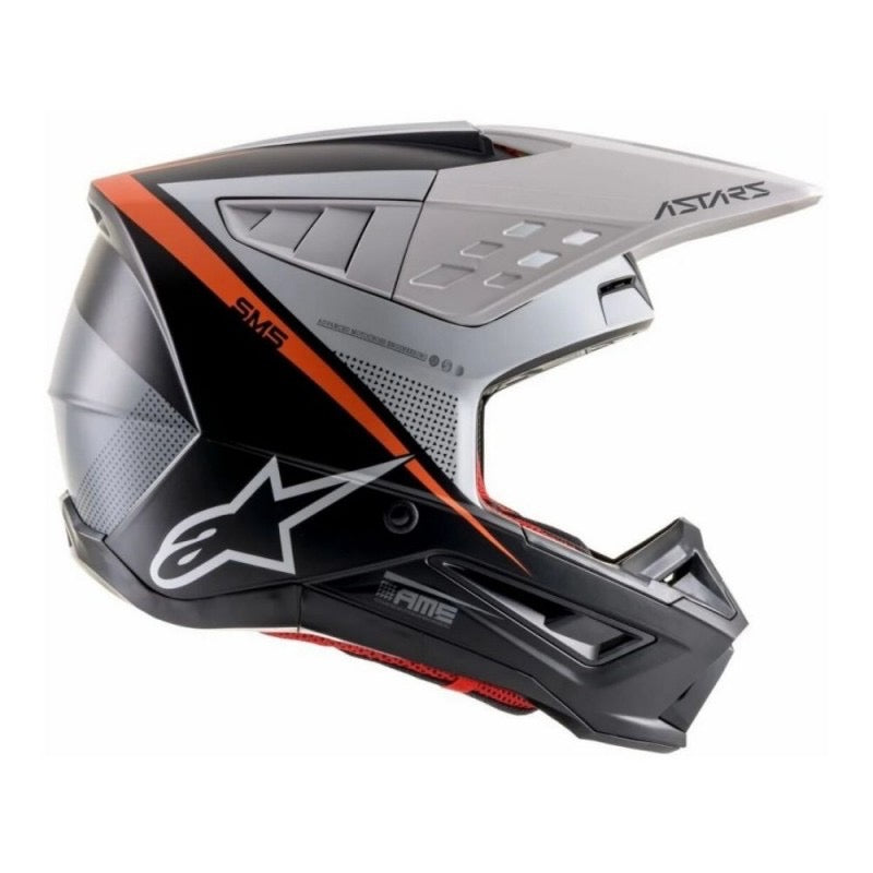 ALPINESTARS S - M5 RAYON ECE NEGRO / BLANCO / NARANJA FLUO MATE