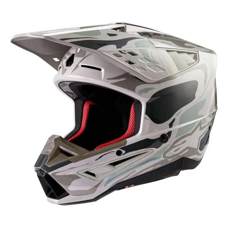 ALPINESTARS S-M5 MINERAL WARM GRIS / CELADON VERDE BRILLANTE