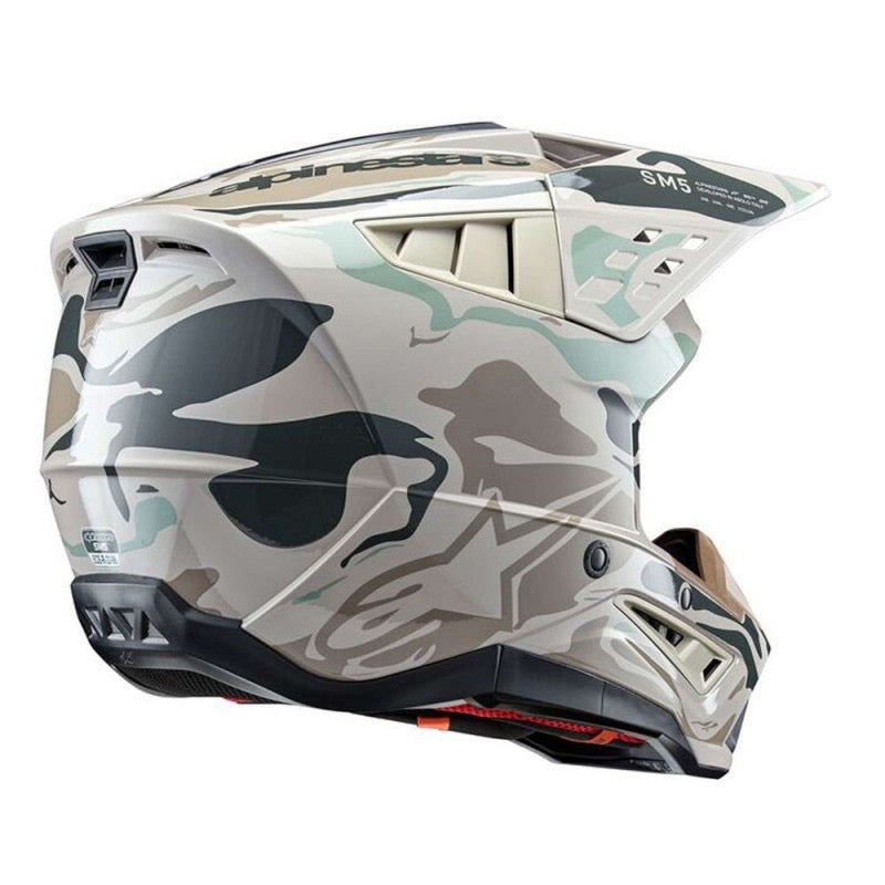 ALPINESTARS S-M5 MINERAL WARM GRIS / CELADON VERDE BRILLANTE