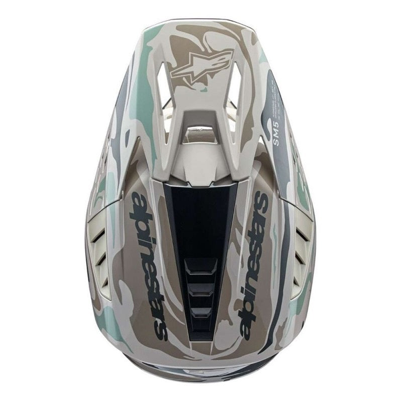 ALPINESTARS S-M5 MINERAL WARM GRIS / CELADON VERDE BRILLANTE