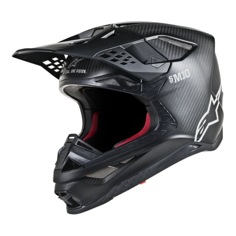 ALPINESTARS SUPERTECH S M10 SOLIDO ECE NEGRO MATE CARBONO