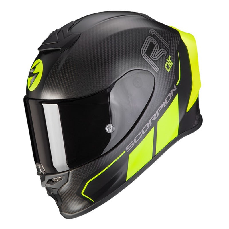 SCORPION EXO-R1 CARBON CORPUS II MATE NEGRO / NEON AMARILLO