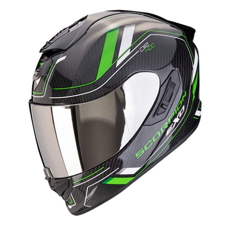 SCORPION EXO-1400 EVO 2 CARBON AIR MIRAGE NEGRO / VERDE