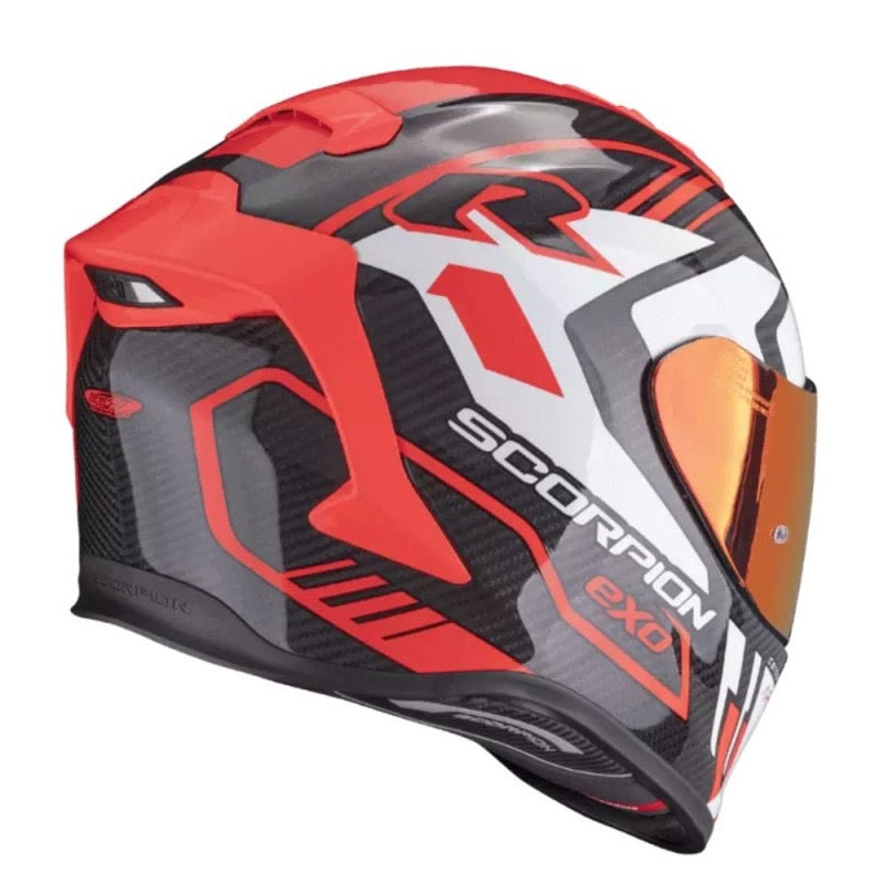 SCORPION EXO-R1 EVO CARBON AIR SUPRA NEGRO / ROJO