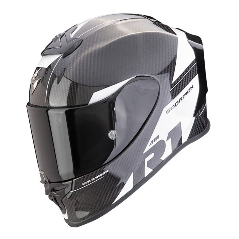 SCORPION EXO-R1 EVO CARBON AIR RALLY NEGRO / BLANCO