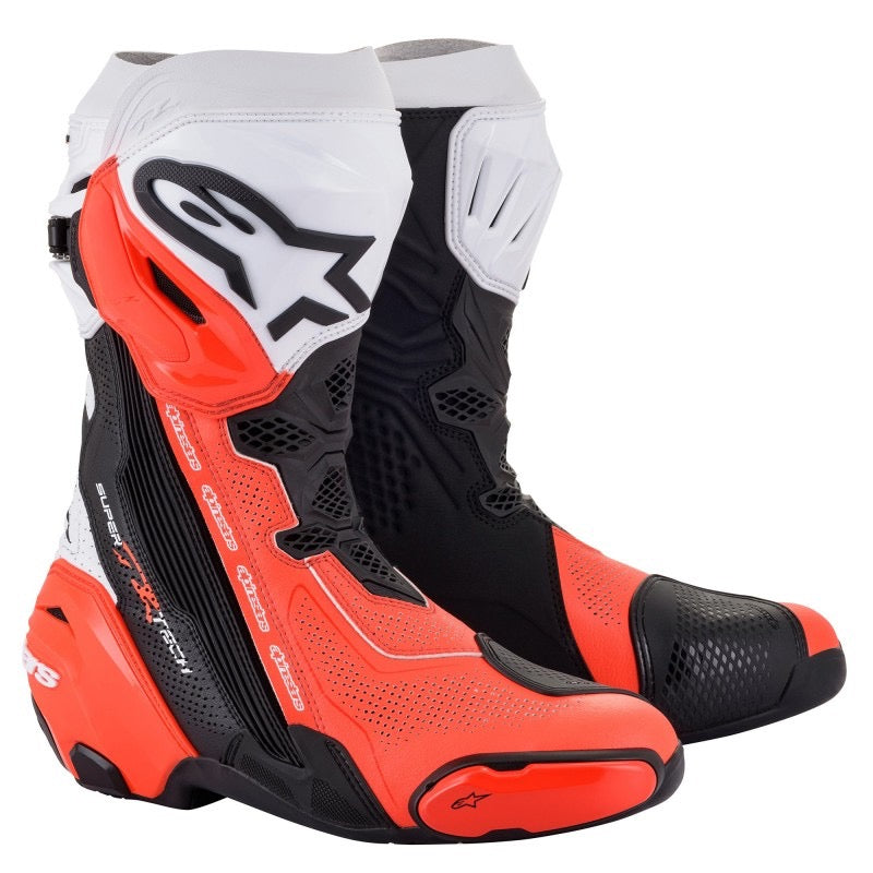 ALPINESTARS SUPERTECH R VENTILADO NEGRO / BLANCO / ROJO FLUOR