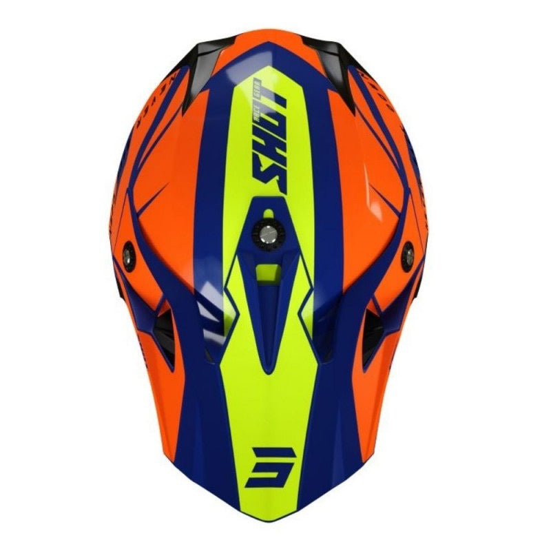 SHOT PULSE REVENGE GLOSSY NAVY / NARANJA / NEON / AMARILLO