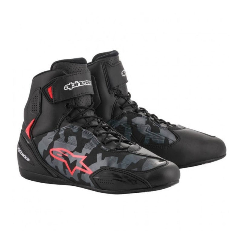 ALPINESTARS FASTER-3 NEGRO / GRIS / ROJO FLUOR