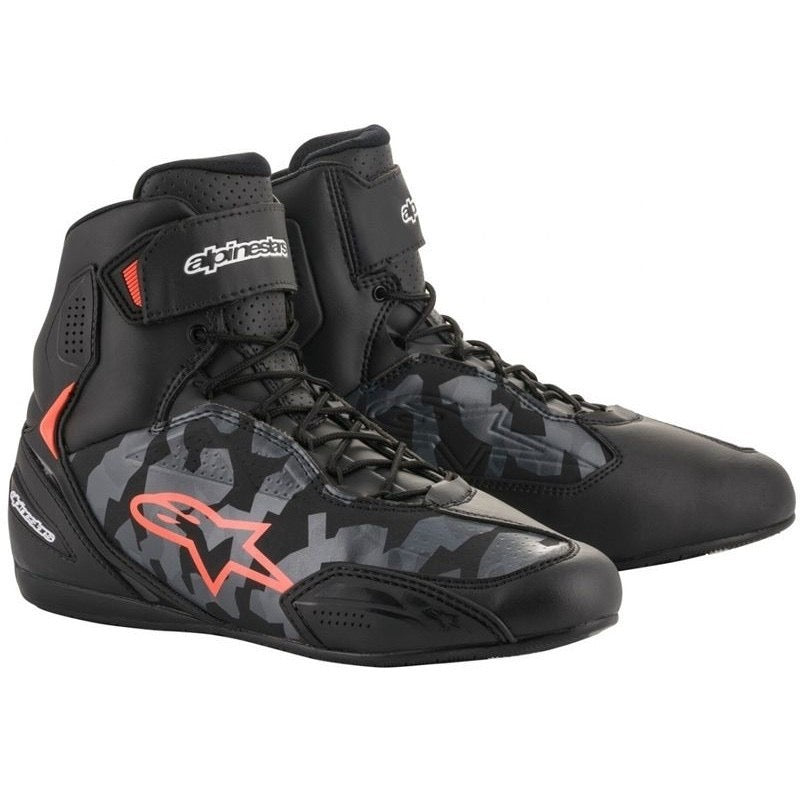 ALPINESTARS FASTER-3 NEGRO / GRIS / CAMO / ROJO FLUOR