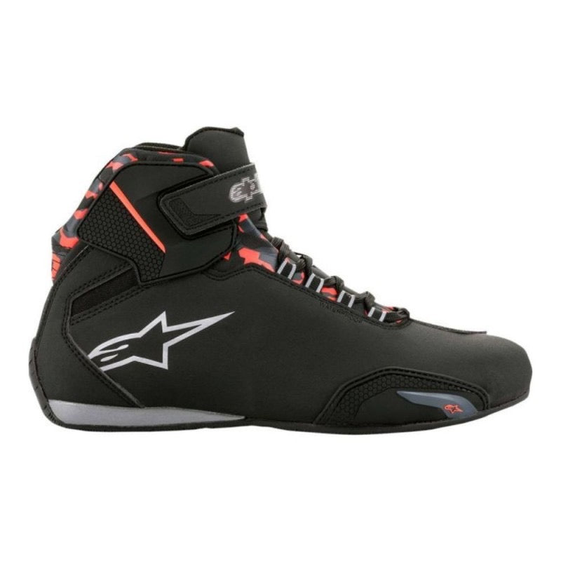 ALPINESTARS SEKTOR WATERPROOF NEGRO / GRIS OSCURO / ROJO FLUOR