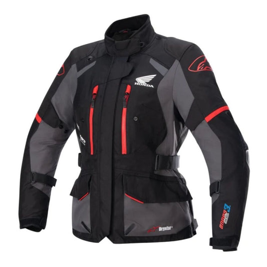 ALPINESTARS HONDA STELLA ANDES V3 DRYSTAR NEGRO / GRIS TAR / ROJO BRILLANTE