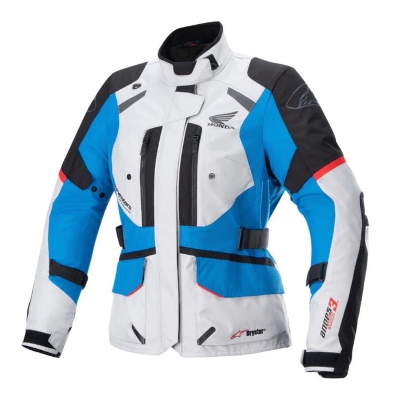 ALPINESTARS HONDA STELLA ANDES V3 DRYSTAR GRIS ICE / AZUL / ROJO BRILLANTE