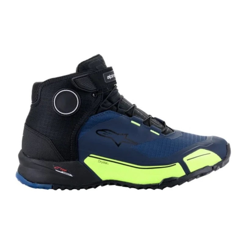 ALPINESTARS CR-X DRYSTAR RIDING NEGRO / AZUL OSCURO / AMARILLO FLUOR