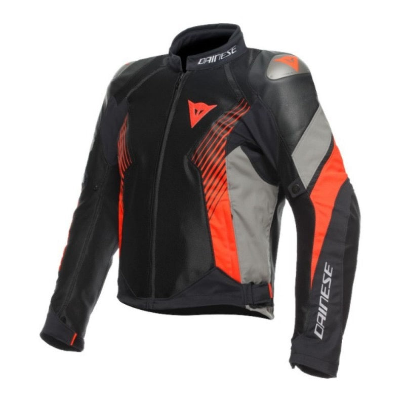 DAINESE SUPER RIDER 2 ABSOLUTESHELL NEGRO / OSCURO GULL GRIS / ROJO FLUOR