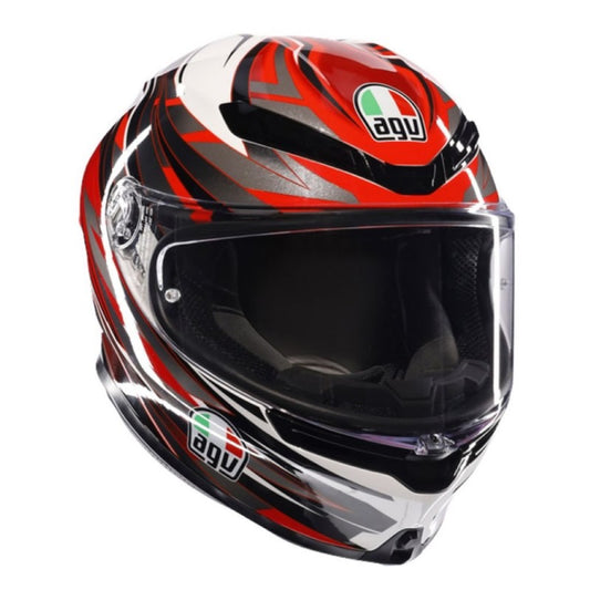 AGV K6 S E2206 MPLK REEVAL BLANCO / ROJO / GRIS