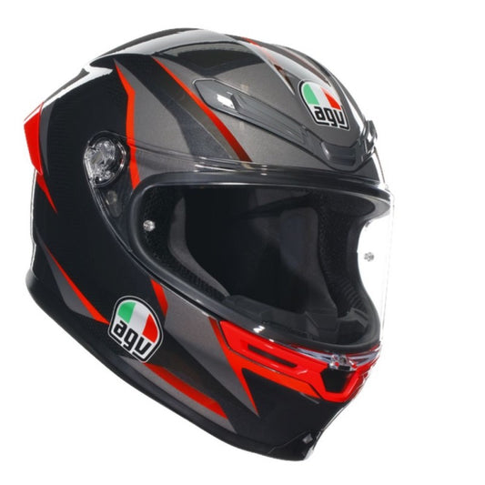 AGV K6 S E2206 MPLK SLASHCUT NEGRO / GRIS / ROJO