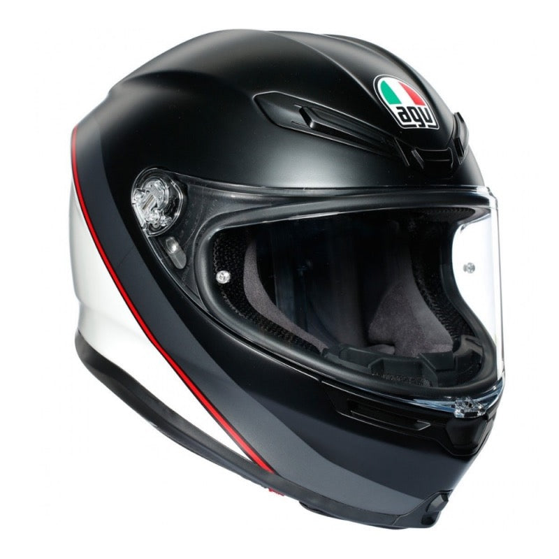 AGV K6 MULTI MPLK MINIMAL NEGRO MATE / BLANCO / ROJO