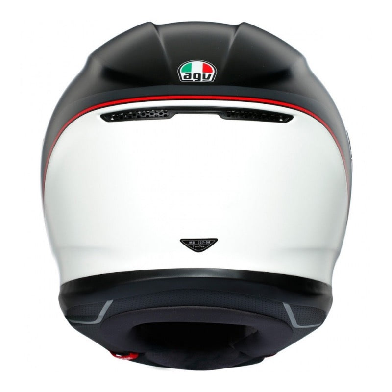 AGV K6 MULTI MPLK MINIMAL NEGRO MATE / BLANCO / ROJO