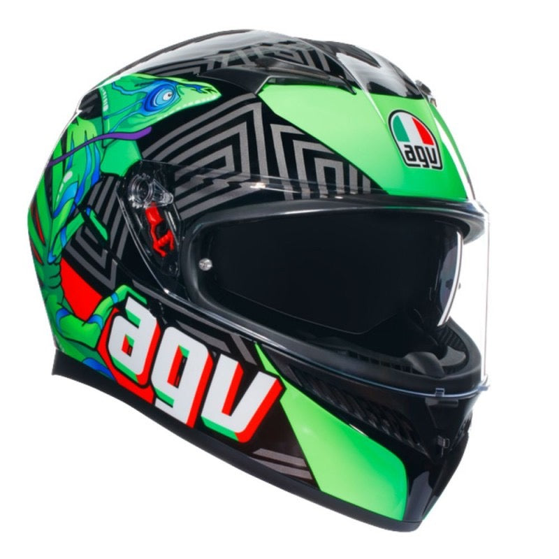 AGV K3 E2206 MPLK KAMALEON NEGRO / ROJO / VERDE