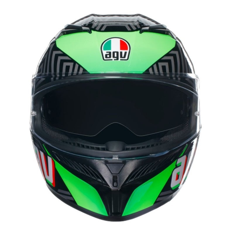 AGV K3 E2206 MPLK KAMALEON NEGRO / ROJO / VERDE