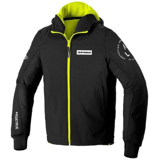 SPIDI HOODIE ARMOR EVO NEGRO / AMARILLO FLUOR