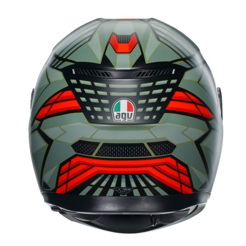 AGV K3 E2206 MPLK DECEPT NEGRO MATE / VERDE / ROJO