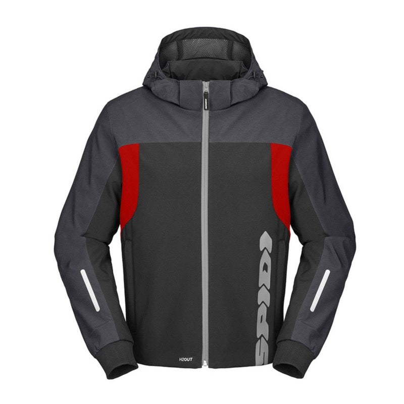 SPIDI HOODIE H2OUT II NEGRO / ANTRACITA / ROJO FLUOR