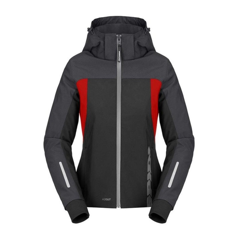 SPIDI HOODIE H2OUT II LADY NEGRO / ANTRACITA / ROJO FLUOR