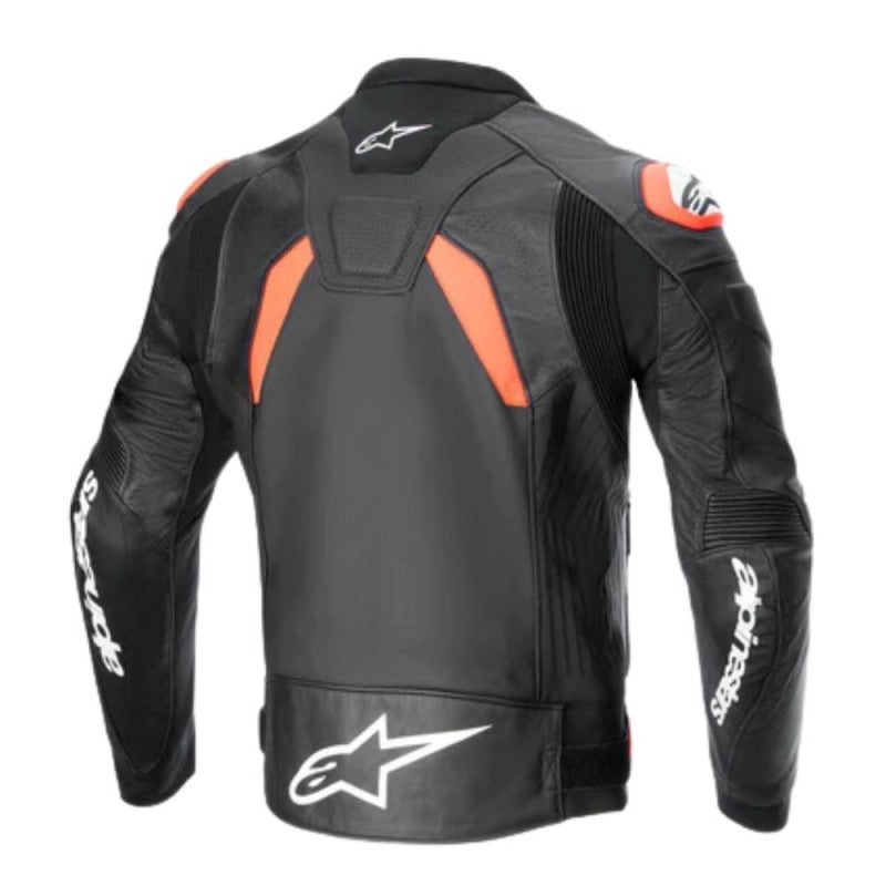 ALPINESTARS GP PLUS R V4 AIRFLOW LEATHER NEGRO / ROJO FLUOR / BLANCO