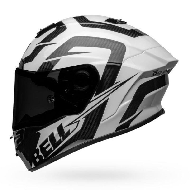 BELL RACE STAR DLX FLEX LABYRINTH BLANCO BRILLANTE / NEGRO