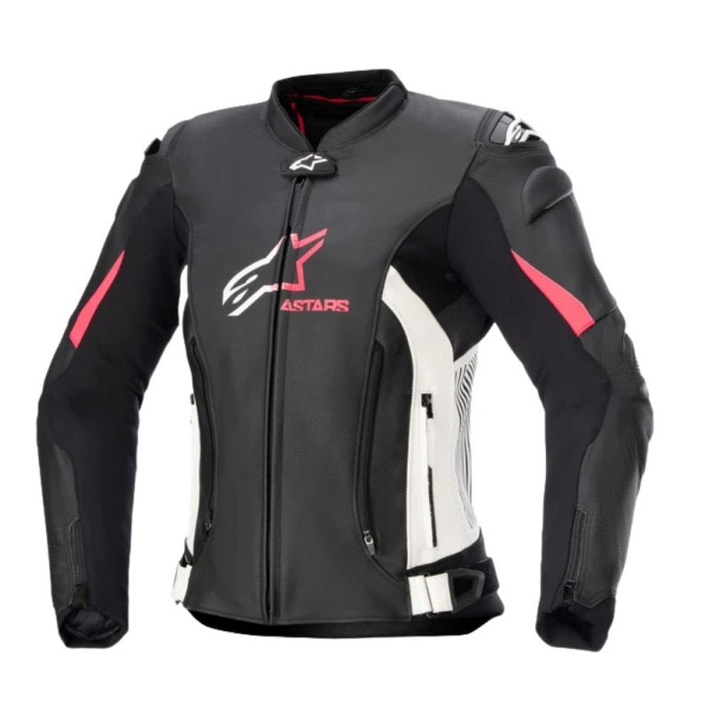 ALPINESTARS LADY STELLA GP PLUS V4 LEATHER NEGRO / BLANCO / ROSA DIVA