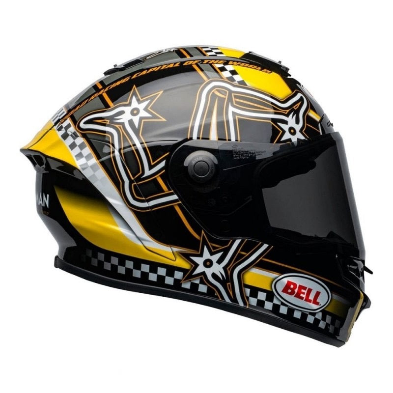 BELL STAR DLX ISLE OF MAN 2020 NEGRO / AMARILLO