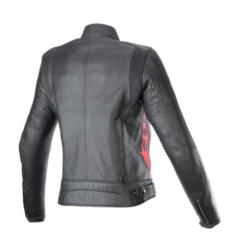 ALPINESTARS STELLA DYNO LEATHER NEGRO HAUTE / ROJO