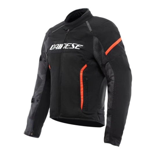 DAINESE AIR FRAME 3 TEX NEGRO / NEGRO / ROJO FLUOR