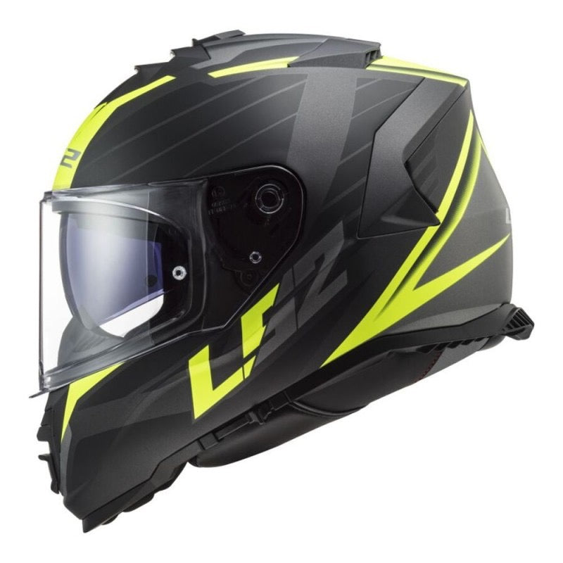 LS2 FF800 STORM II NERVE NEGRO MATE / AMARILLO HI-VIS