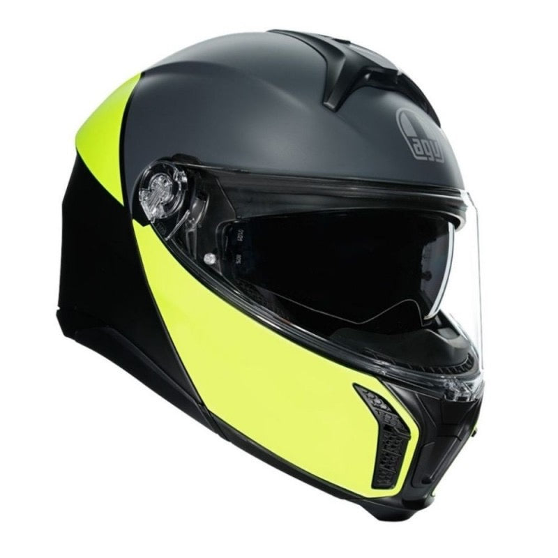 AGV TOURMODULAR MULTI MPLK BALANCE NEGRO MATE / AMARILLO FLÚOR / GRIS